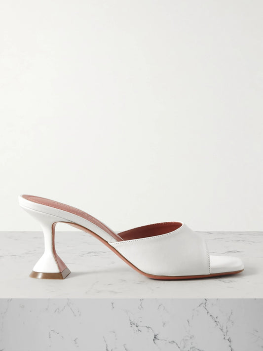 Amina Muaddi Lupita Textured-leather Pumps