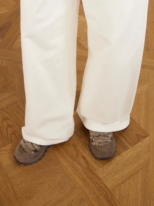 Bead-embellished Shearling-trimmed Suede Sneakers
