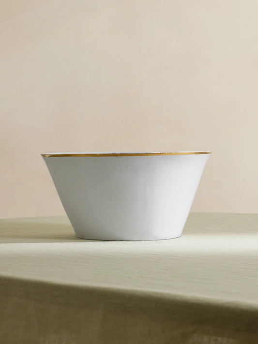 Crésus Large Gold-plated Ceramic Salad Bowl