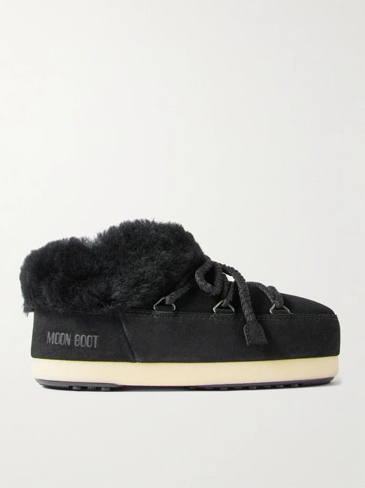 Evx Shearling-trimmed Suede Ankle Boots