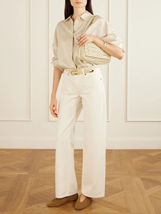 The Nesson Woven Leather Shoulder Bag