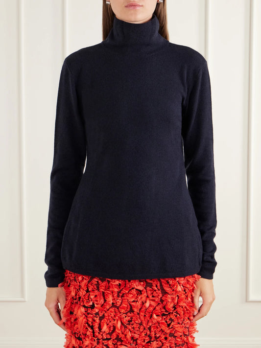 TOVE Open-back Wool And Cashmere-blend Turtleneck Sweater