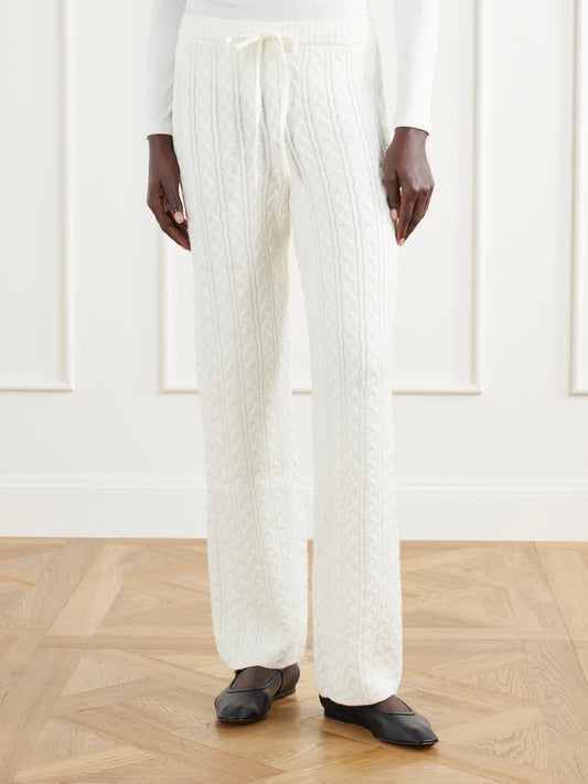 SKIMS Cable-knit Straight-leg Pants