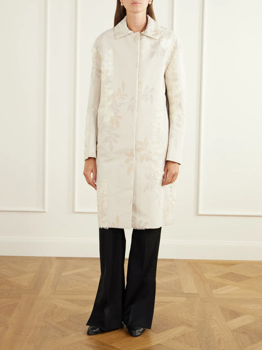 KALLMEYER Lucien Fil-coupé Floral-jacquard Coat