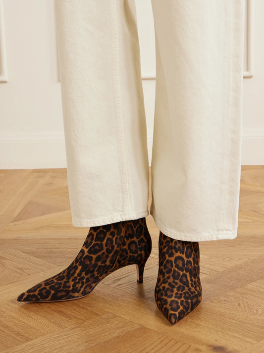 Levy 55 Leopard-print Suede Ankle Boots
