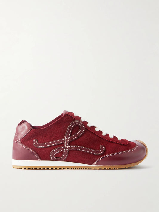 LOEWE Ballet Runner 2.0 Logo-appliquéd Leather And Suede Sneakers