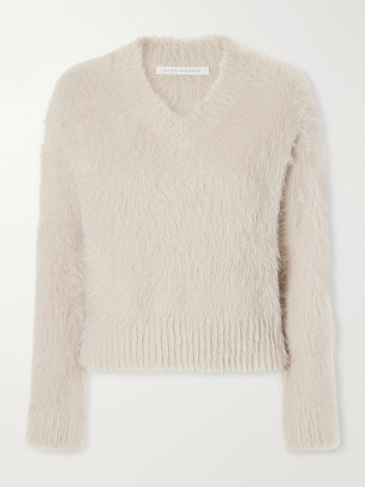 Maria McManus Cropped Brushed Plush Sweater