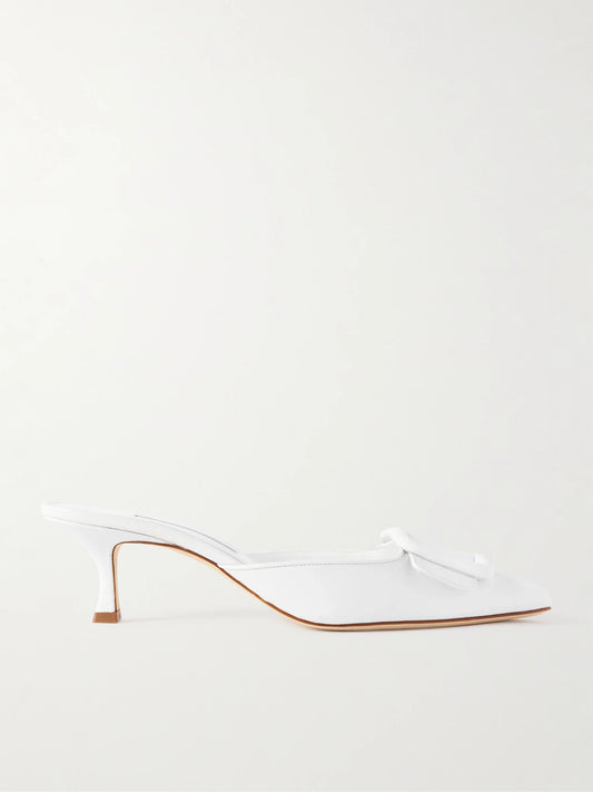 Maysale 50 Buckled Leather Mules