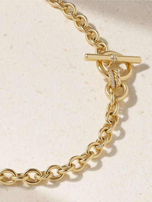 Dy Mercer 18-karat Gold Diamond Necklace