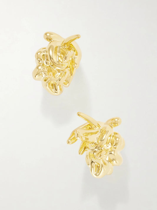 Gold-plated Recycled Silver Earrings