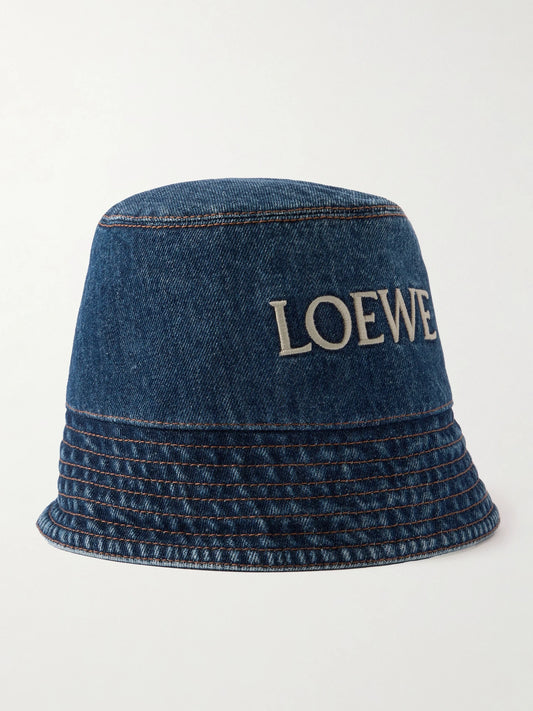 LOEWE + Paula's Ibiza Embroidered Denim Bucket Hat