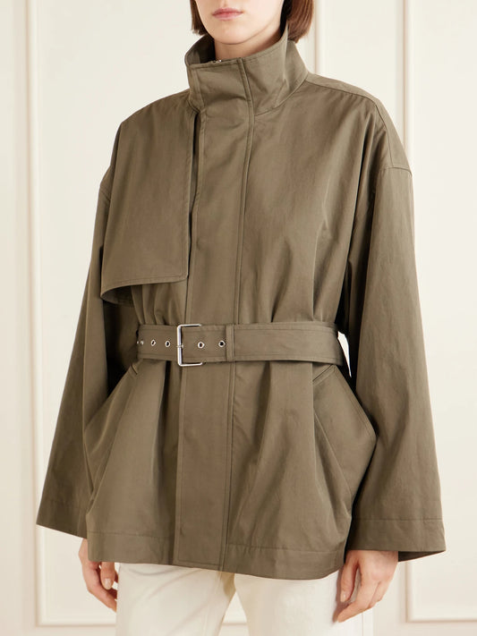 The Short Field Belted Cotton-twill Jacket