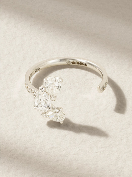 Serti Sur Vide 18-karat White Gold Diamond Ring