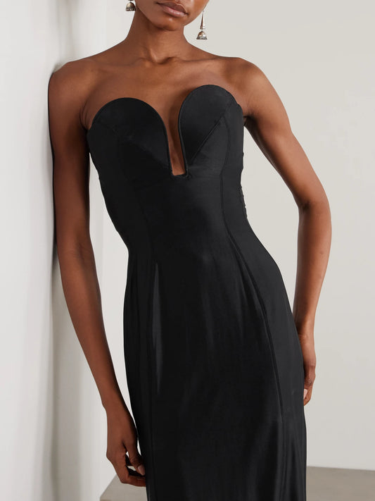 Strapless Stretch-jersey Midi Dress