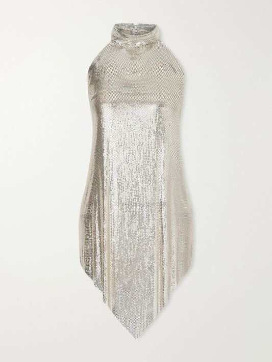 Stella McCartney Open-back Chainmail Halterneck Blouse