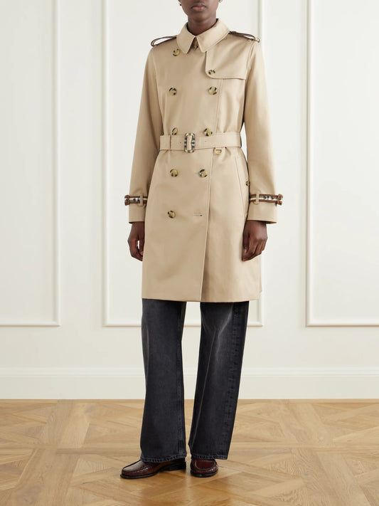 Burberry Kensington Belted Double-breasted Cotton-gabardine Trench Coat