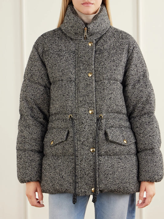 Moncler Diaphanes Wool-blend Quilted Down Jacket
