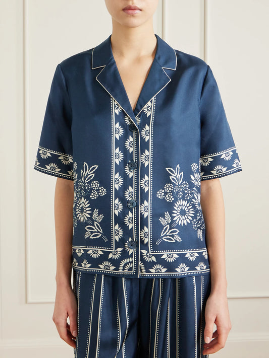 Infusion Floral-print Silk-twill Shirt