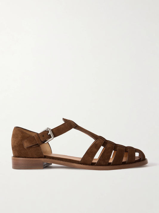 Kelsey Woven Suede Sandals