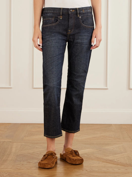 Boy Cropped High-rise Straight-leg Jeans