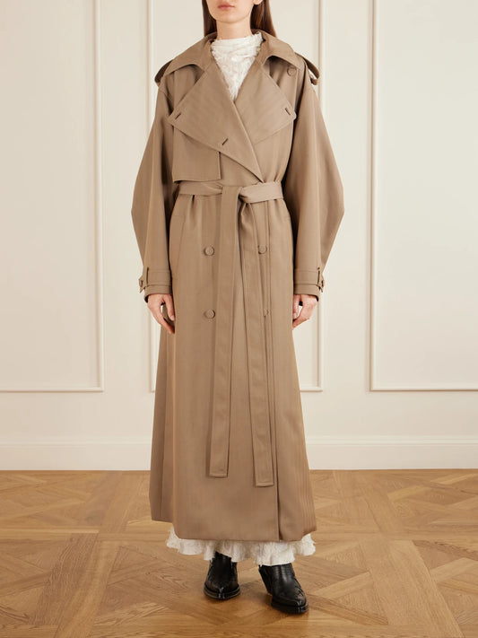 Gabriela Hearst Tellus Double-breasted Virgin Wool Trench Coat