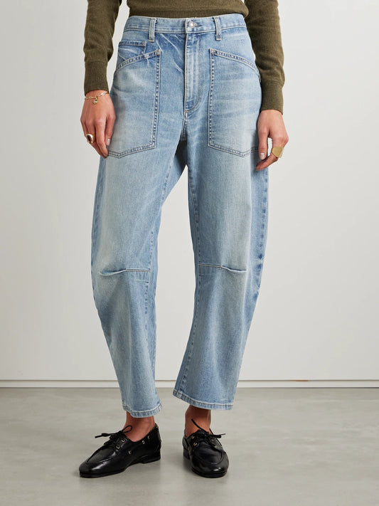 Shon High-rise Tapered Jeans