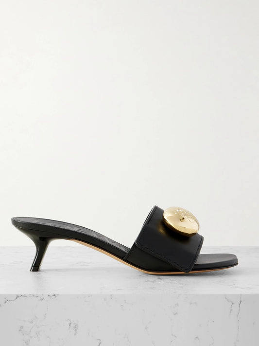LOEWE Pebble Embellished Leather Sandals