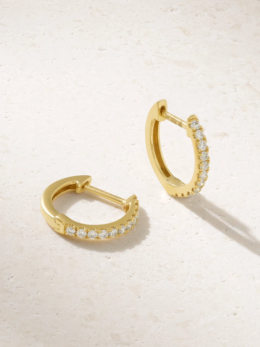 Huggies 18-karat Gold Diamond Earrings