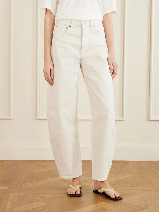 Luna Pieced High-waist Tapered Jeans