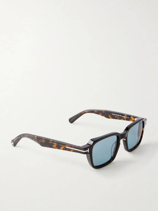 Ezra-02 Square-frame Tortoiseshell Acetate Sunglasses