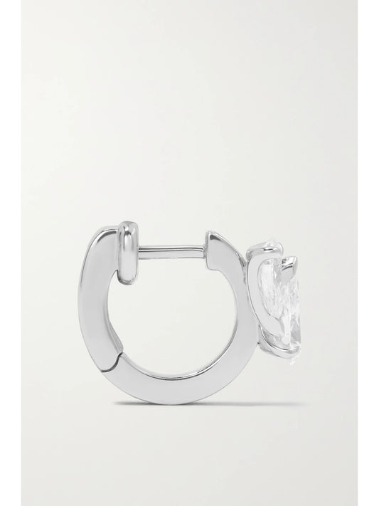 Serti Sur Vide 14-karat White Gold Diamond Single Earring