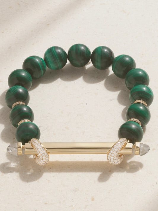Jumbo Chakra 18-karat Gold Multi-stone Bracelet