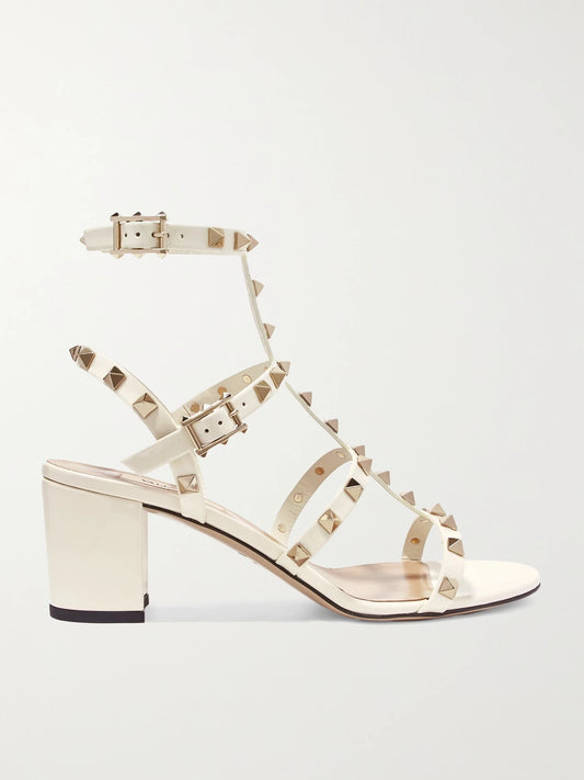 Valentino Garavani The Rockstud 60 Patent-leather Sandals