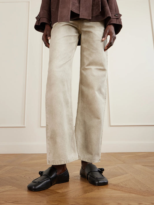 Toggle Embellished Leather Loafers