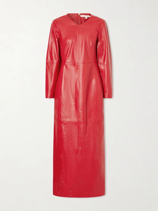 The Adris Leather Maxi Dress