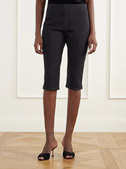 Posse Mina Stretch Cotton-velvet Slim-leg Capri Pants