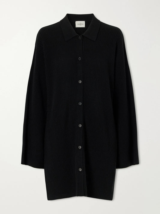 Le Kasha Godda Ribbed Cashmere Mini Dress
