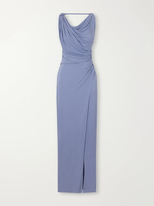SIR. Olenna Draped Ruched Crepe Gown