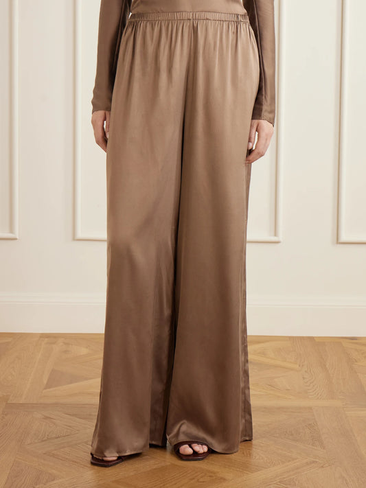 Ruohan Silk-blend Wide-leg Pants