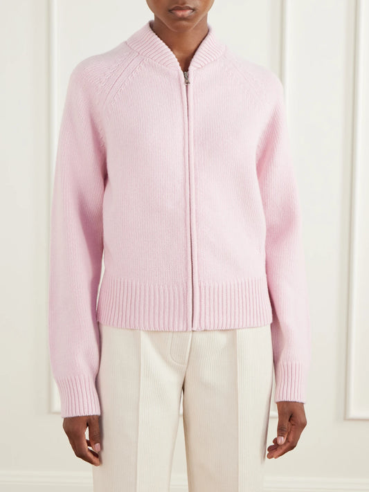 HIGH SPORT Velma Wool And Cashmere-blend Zip-up Cardigan