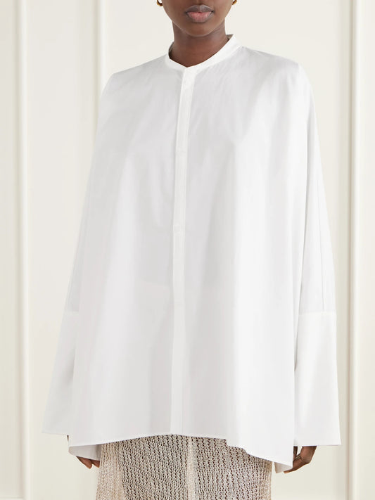 Ruohan Kael Asymmetrical Cotton-poplin Shirt