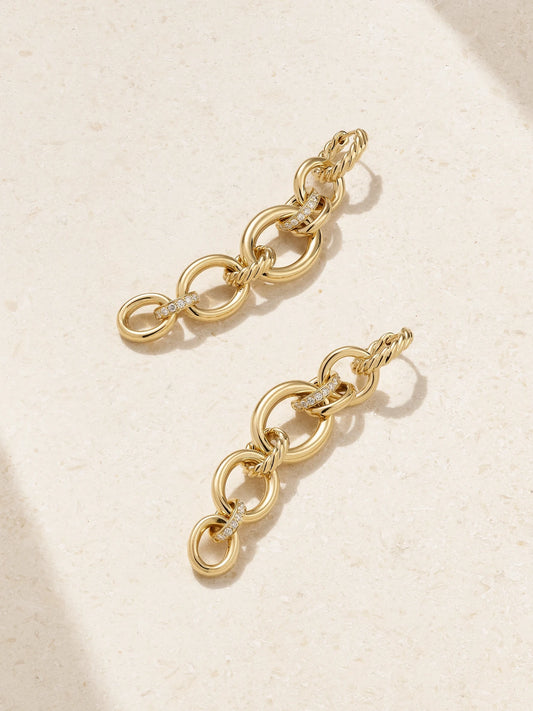 Dy Mercer 18-karat Gold Diamond Earrings