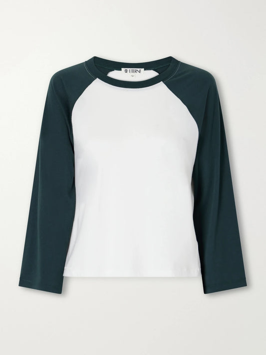 ÉTERNE Baseball Cotton-jersey T-shirt