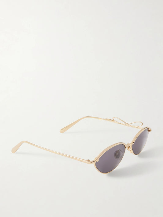 Eyewear Dior Bow R1u Gold-tone Round-frame Sunglasses