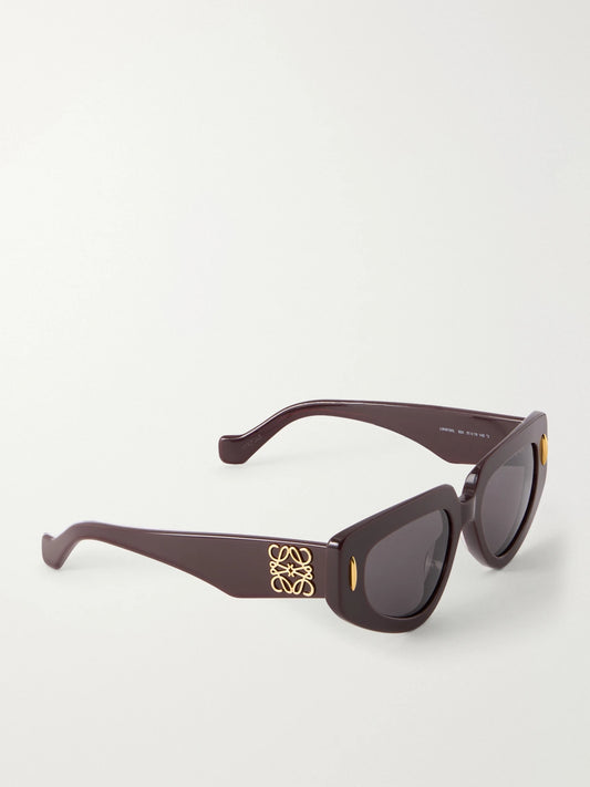 Loewe Small Butterfly Screen Oversized D-frame Acetate Sunglasses