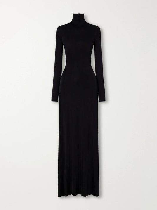 TOVE Sacha Jersey Turtleneck Gown