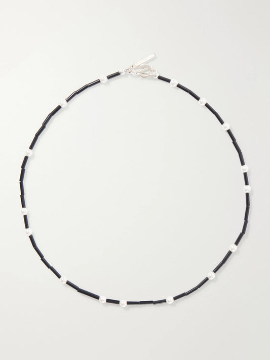 Sophie Buhai Night Sky Sterling Silver, Pearl And Onyx Beaded Necklace