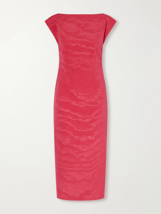 BERNADETTE Atticus Bow-detailed Crepe Midi Dress