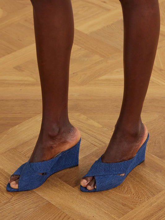 The Rose Denim Sandals