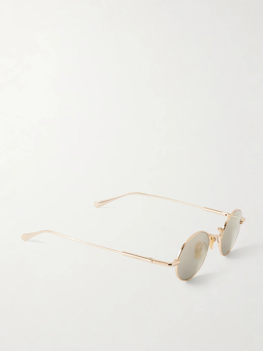 Chloé Round-frame Gold-tone Metal Sunglasses